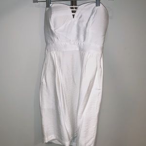 BCBGeneration White Mini Strapless Dress